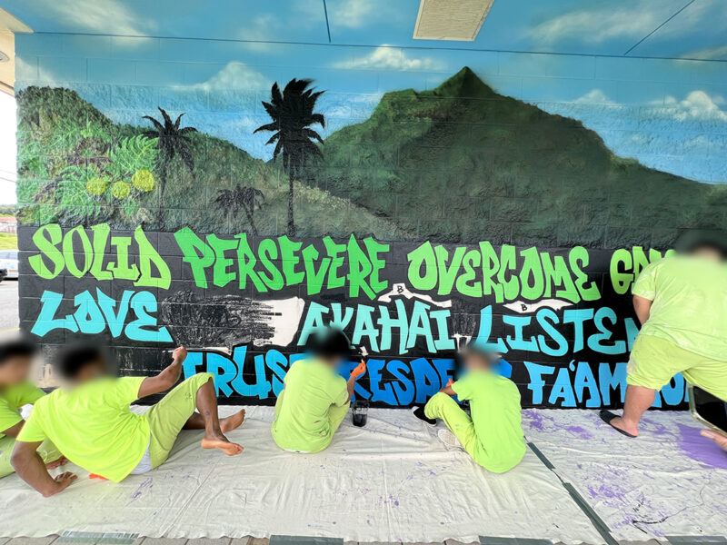 Olomana HYCF Lōkahi Mural Program Keep It Flowing